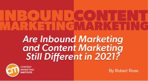 Are Inbound Marketing and Content Marketing Still Different? Are Inbound Marketing and Content Marketing Still Different?