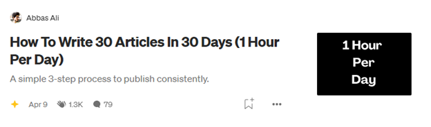How To Write 30 Articles In 30 Days (1 Hour Per Day)