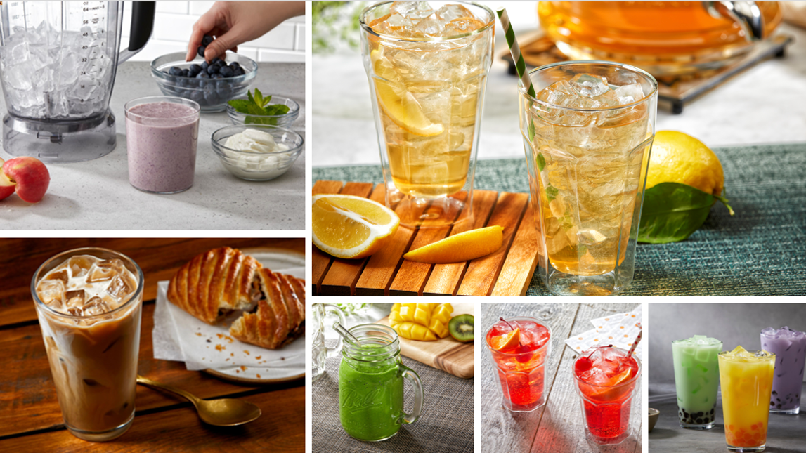 Custom photography makes ice the champion in this photo montage of ice-filled drinks from Manitowoc Ice. Custom photography makes ice the champion in this photo montage of ice-filled drinks from Manitowoc Ice.