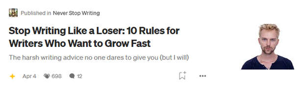 Stop Writing Like a Loser