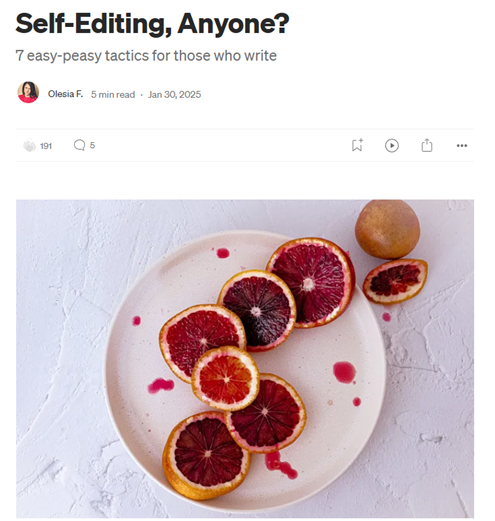 Self-Editing, Anyone?