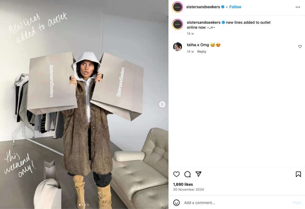 Sisters and Seekers adds a personal touch by handwriting directly onto photos, which reinforces the laid-back, unfiltered aesthetic. Sisters and Seekers adds a personal touch by handwriting directly onto photos, which reinforces the laid-back, unfiltered aesthetic.
