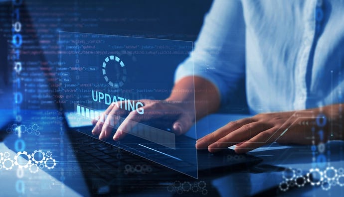 concept image showing software being updated