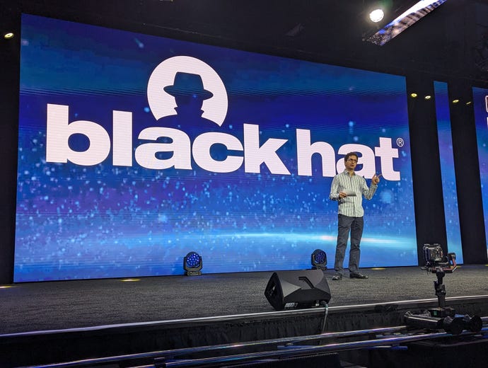 Jeff Moss on stage at Black Hat USA 2023