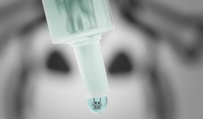 Image of a syringe dripping with poison