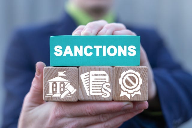 Image showing concept of political and financial sanctions