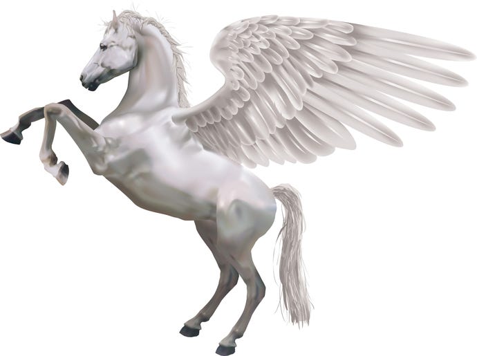 image of a white Pegasus