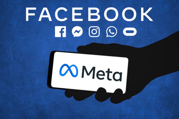 Meta and Facebook logos 