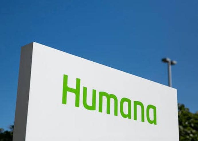 Humana company sign against blue sky