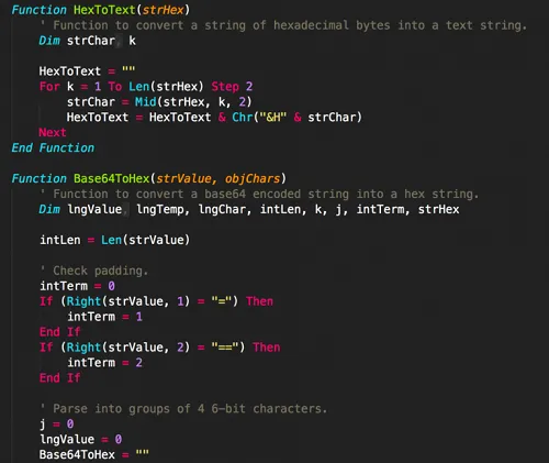 Malicious macro implementing unique deobfuscation scheme within the NOKKI malware\r\n(Source: Palo Alto Networks)
