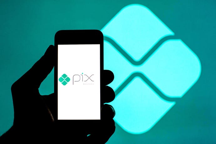 Pix payment platform on mobile screen