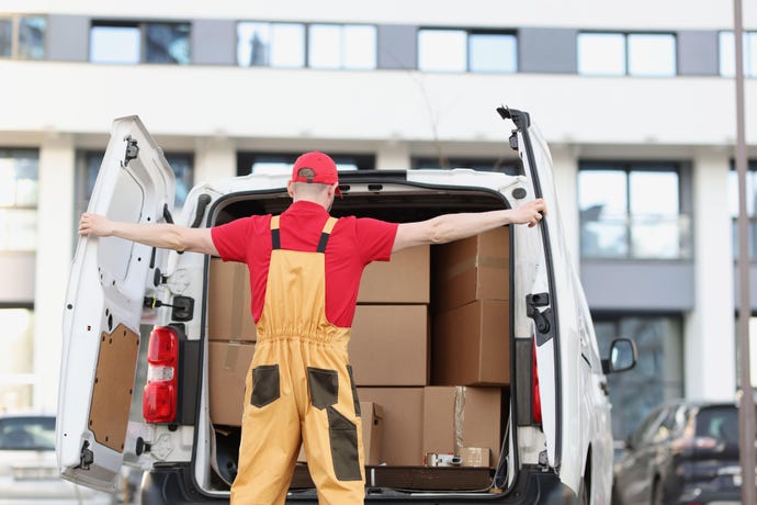 slamming back door shut on cargo van
