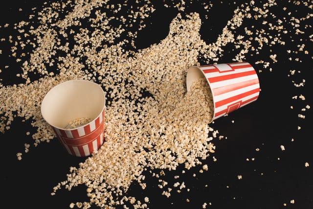Spilled popcorn