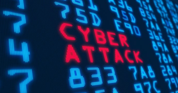 the word cyberattack embedded in computer code