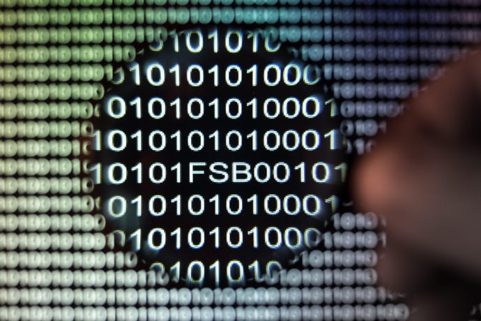 Code with FSB highlighted by magnifying glass