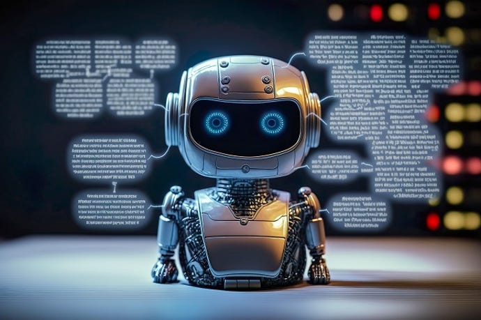 3d cute AI robot