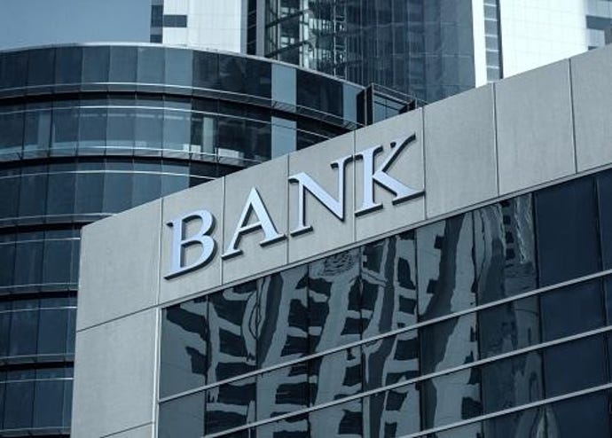 A building marked as bank.