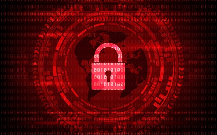 Image of lock representing ransomware