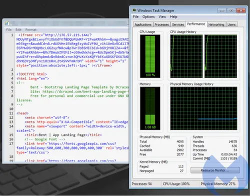 An iframe redirection to RIG EK followed by a noticeable coin miner infection\r\n(Source: Malwarebytes)\r\n