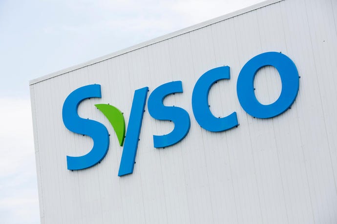 the Sysco logo on a building