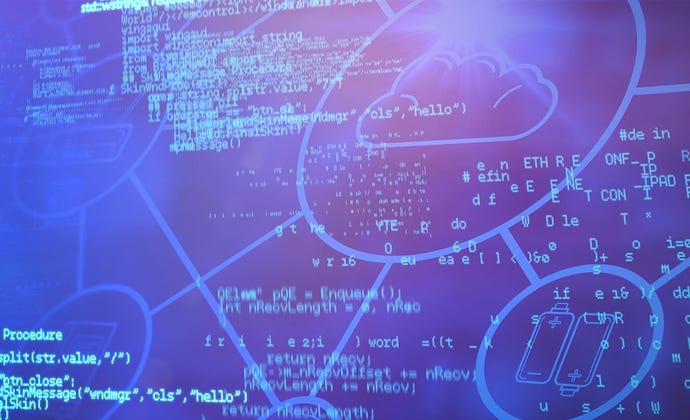 A blueprint showing cloud diagrams.
