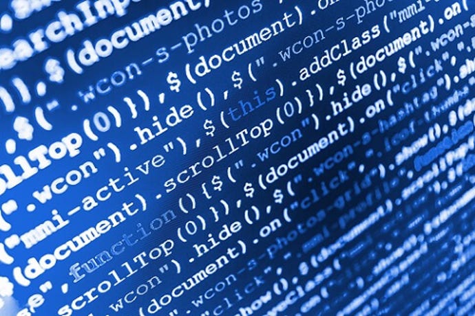 screen of source code, most likely javascript.