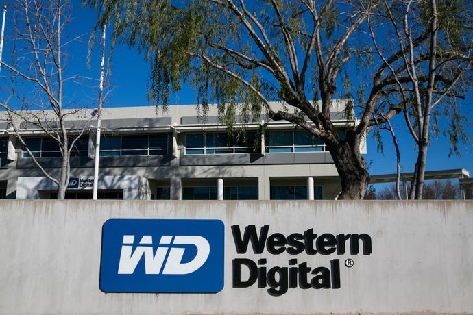 a western digital building with their sign in the front.