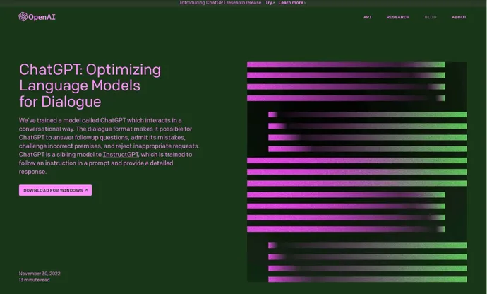 Screenshot of fake OpenAI/ChatGPT home page.