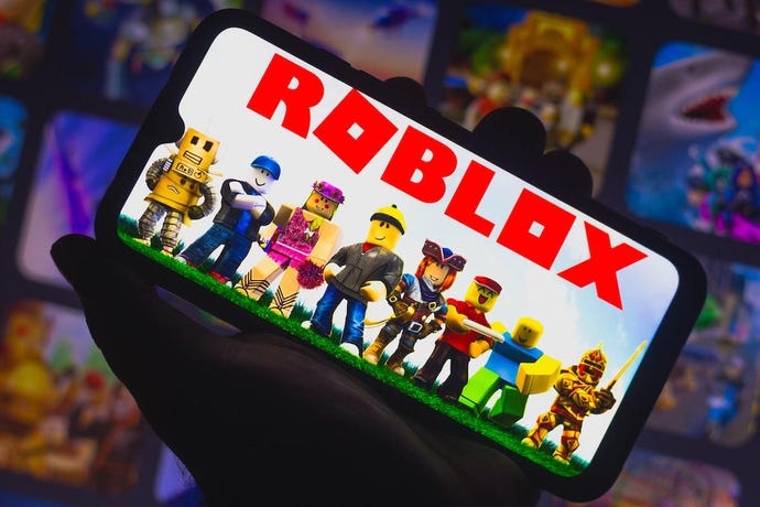 Roblox games on a phone screen