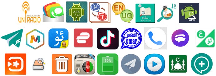 Images of apps spoofed for malicious activities