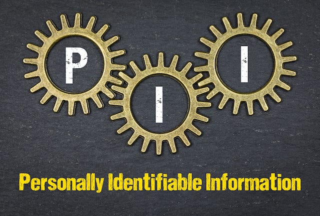 Personally identifiable information graphic.