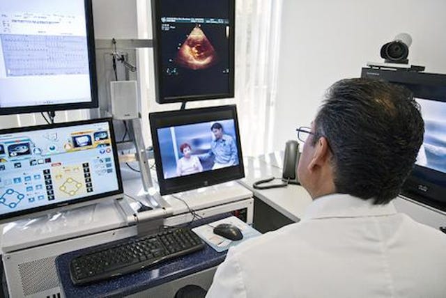 Telehealth Modern telehealth systems' ability to use phones and standard videoconferencing systems to connect patients with d