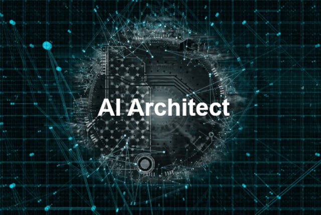 data science abstract with AI Architect label