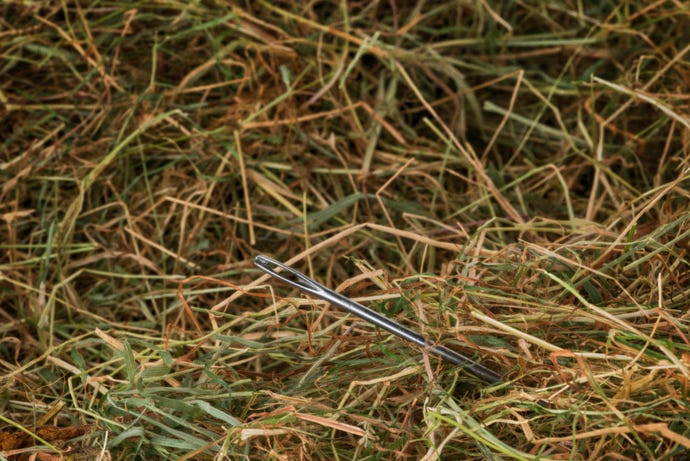 A needle in a stack of hay