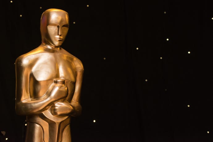 A statue with the likeness of the Oscar / Academy Award statuette