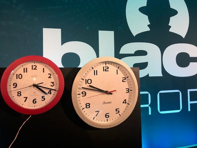 Photo showing the hacked clock