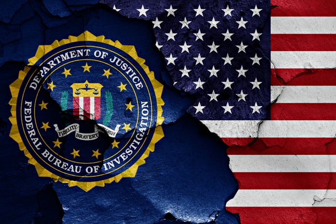 American flag combined with FBI crest