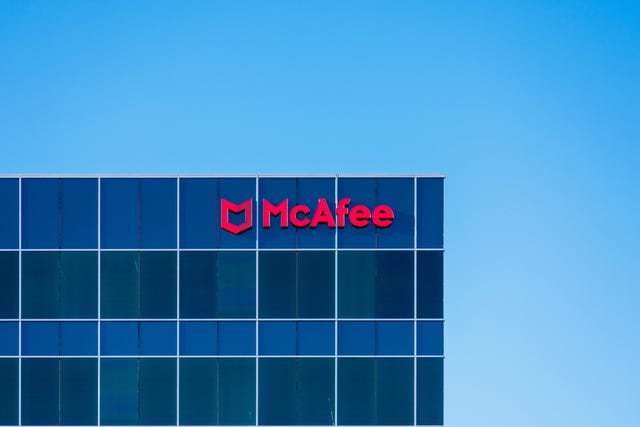 Building with McAfee logo