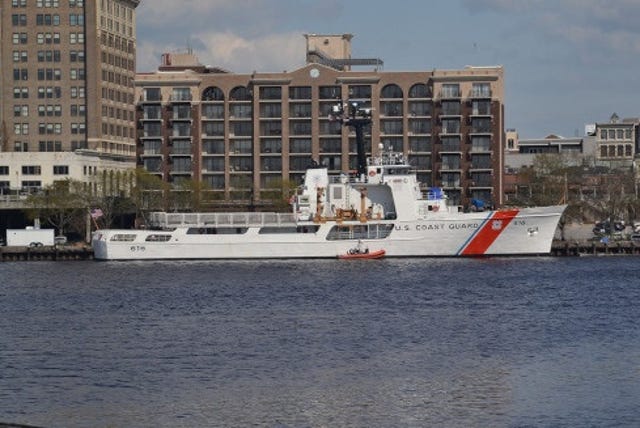 coast guard boat on Delaware river