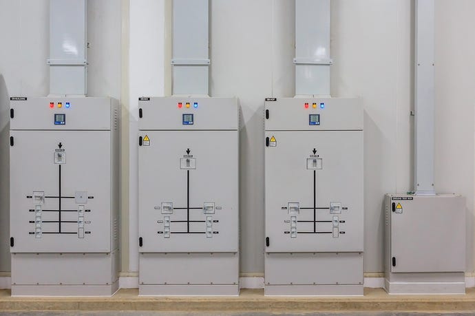 Electric control cabinet substation in a new factory plant
