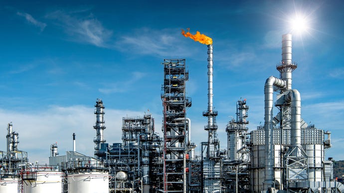 photo of oil refinery