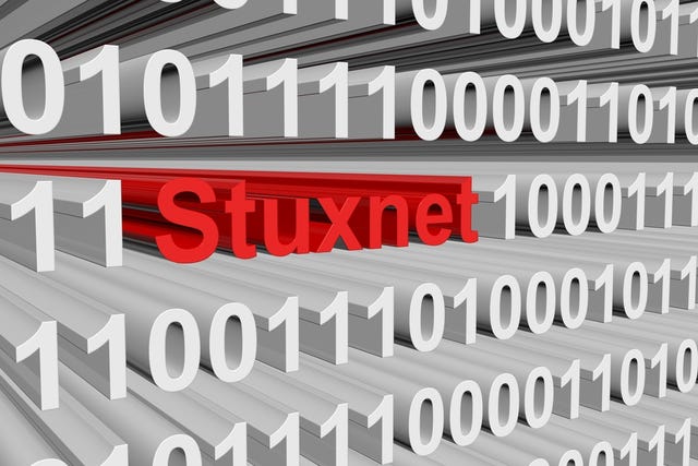 stuxnet as binary code 3D illustration