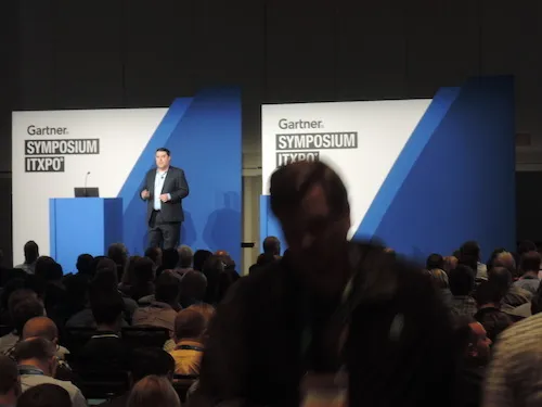 Research director Brian Reed leads a session on enterprise security priorities for 2018 at Gartner Symposium/ITxpo.