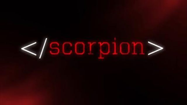 Logo of the TV show Scorpion looks like an HTML tag with the word in red.