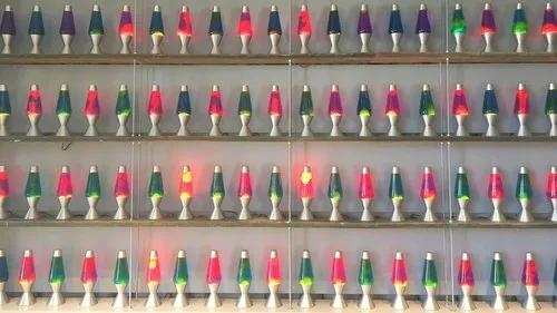 Cloudflare's wall of lava lamps in its San Francisco office. 