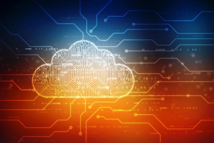 Cloud computing icon against computer hardware abstract background