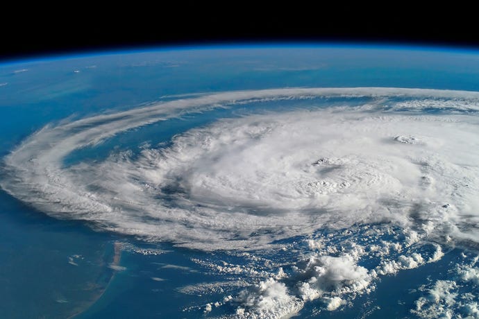 Satellite view of Hurricane Claudette over the Gulf of Mexico