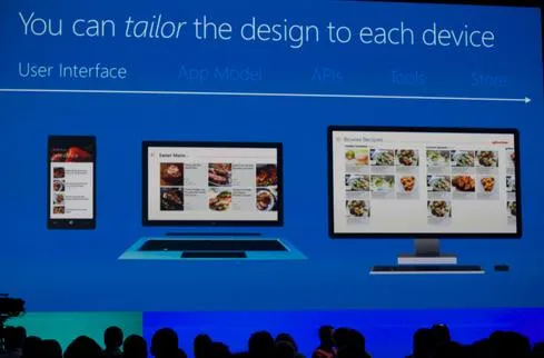 Once a basic universal app is built, developers can tune the UIto match a specific form factor.
