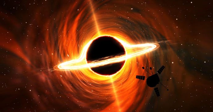 black hole as seen from outer space
