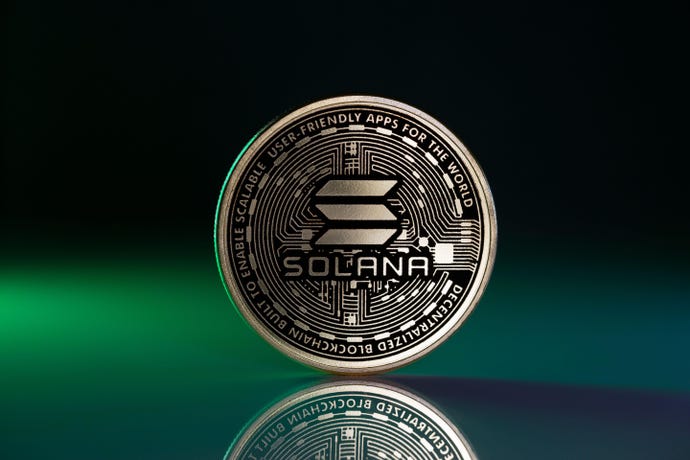 Image of physical Solana coin